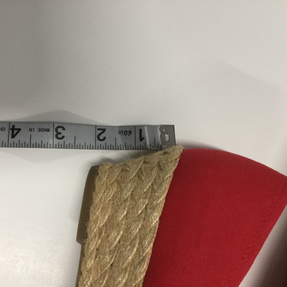 Amelia Grace Peep toe Wedge Red/Tan - SZ 8.5 - Picture 12 of 13